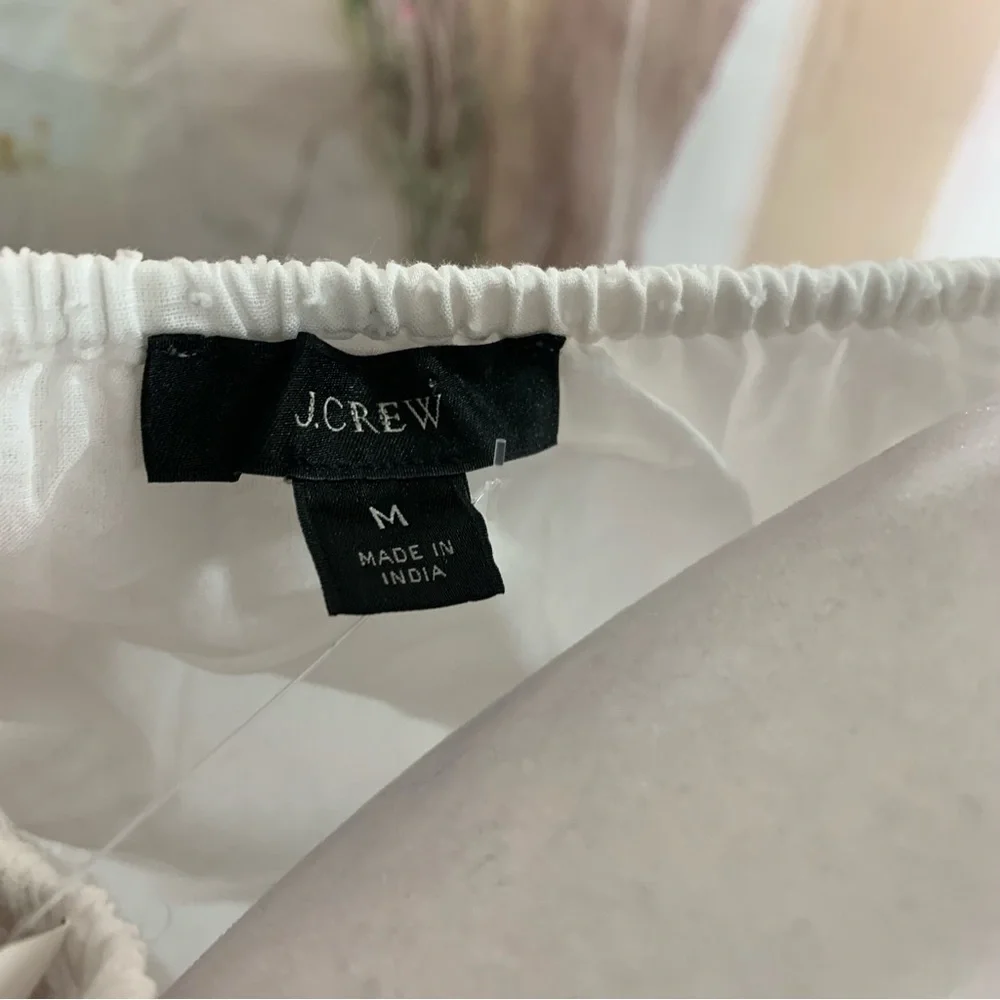 NEW J Crew Gathered Scoopneck top in Swiss-dot - Picture 11 of 12